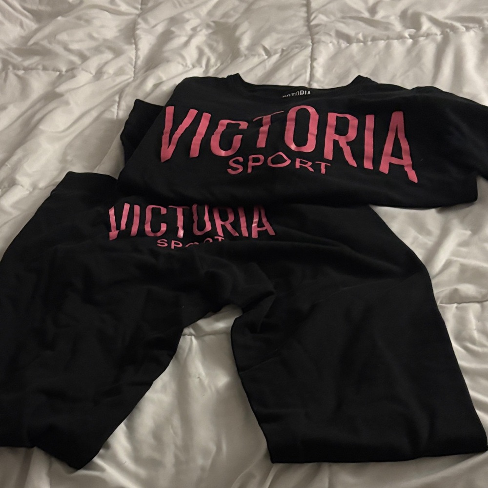 Victoria Secret Sport, Black and Pink Activewear Set